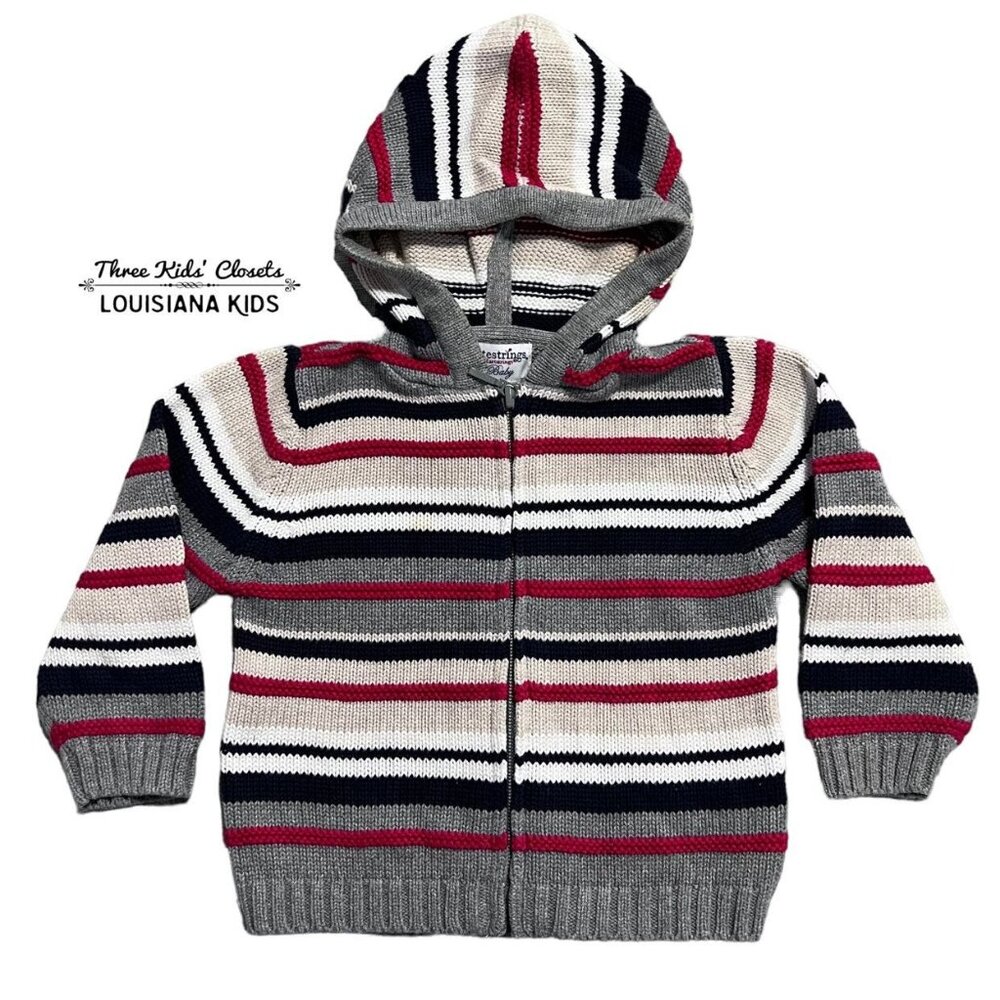 Kitestrings By Hartstrings 24m Striped Hoodie Sweater